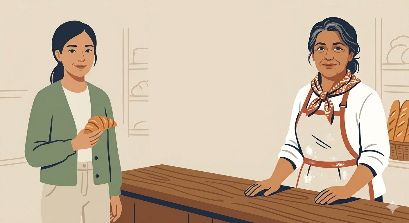 Session 1 hero: Wei at the boulangerie
