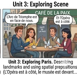 The group exploring Paris for their project